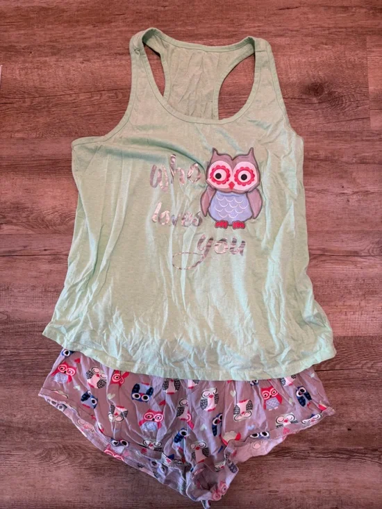 Bobbie Brooks Mint Tank Top with Owl Patch - Picture 1 of 4